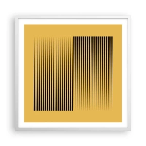 Plakat w białej ramie - Kwadratura przeciwieństw - 60x60 cm