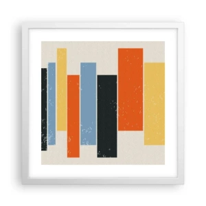 Plakat w białej ramie - Zapis muzyki - 40x40 cm