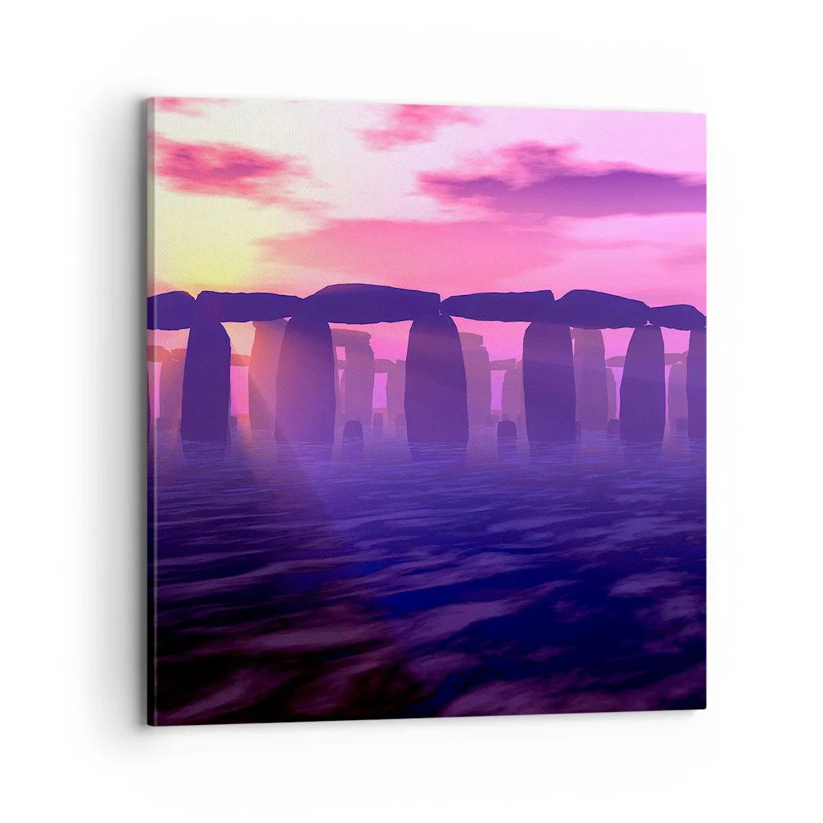 Obraz na płótnie - Tajemnica o świcie we mgle - 70x70 cm