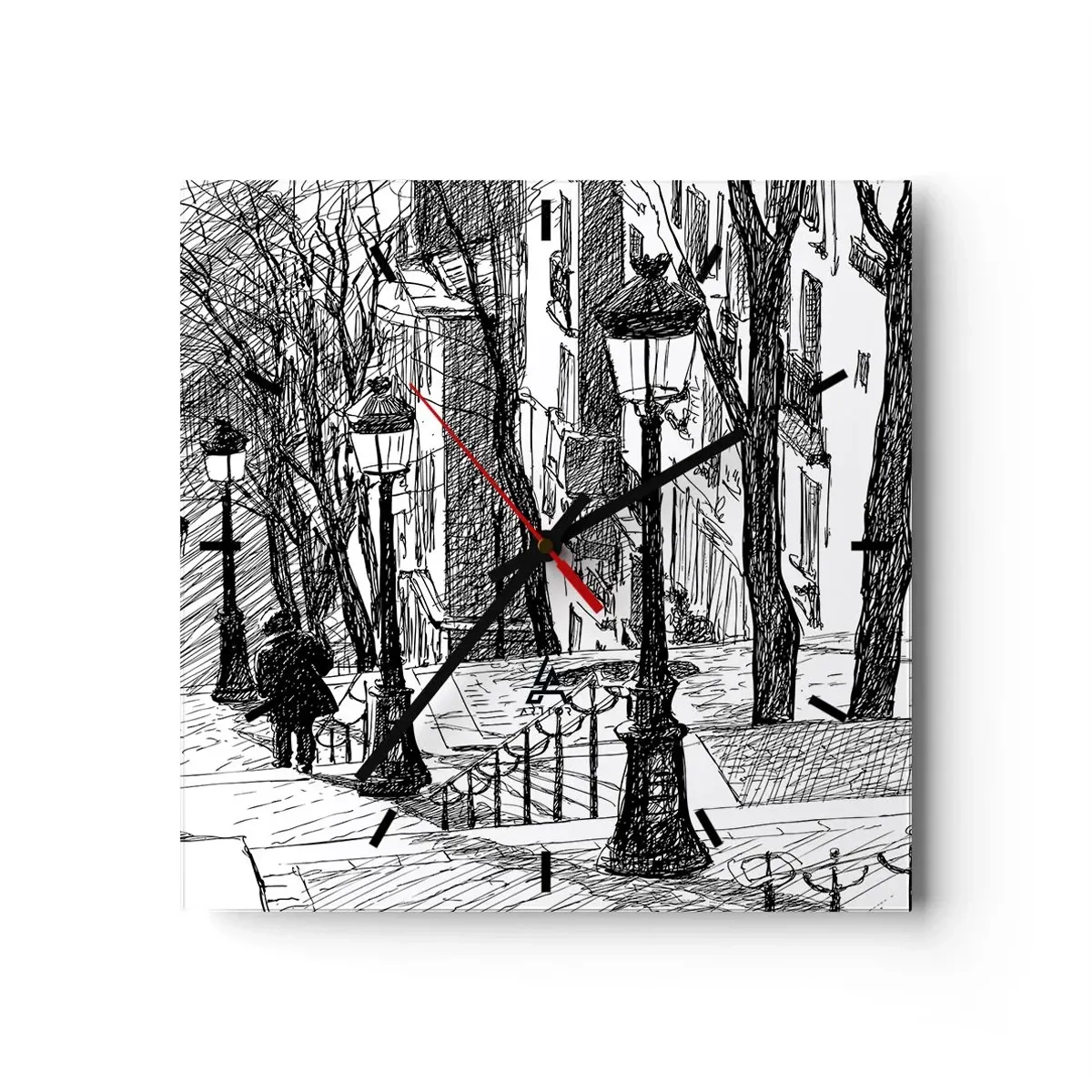 Zegar ścienny - Historia miłosna czy opowieśc grozy? - 40x40 cm