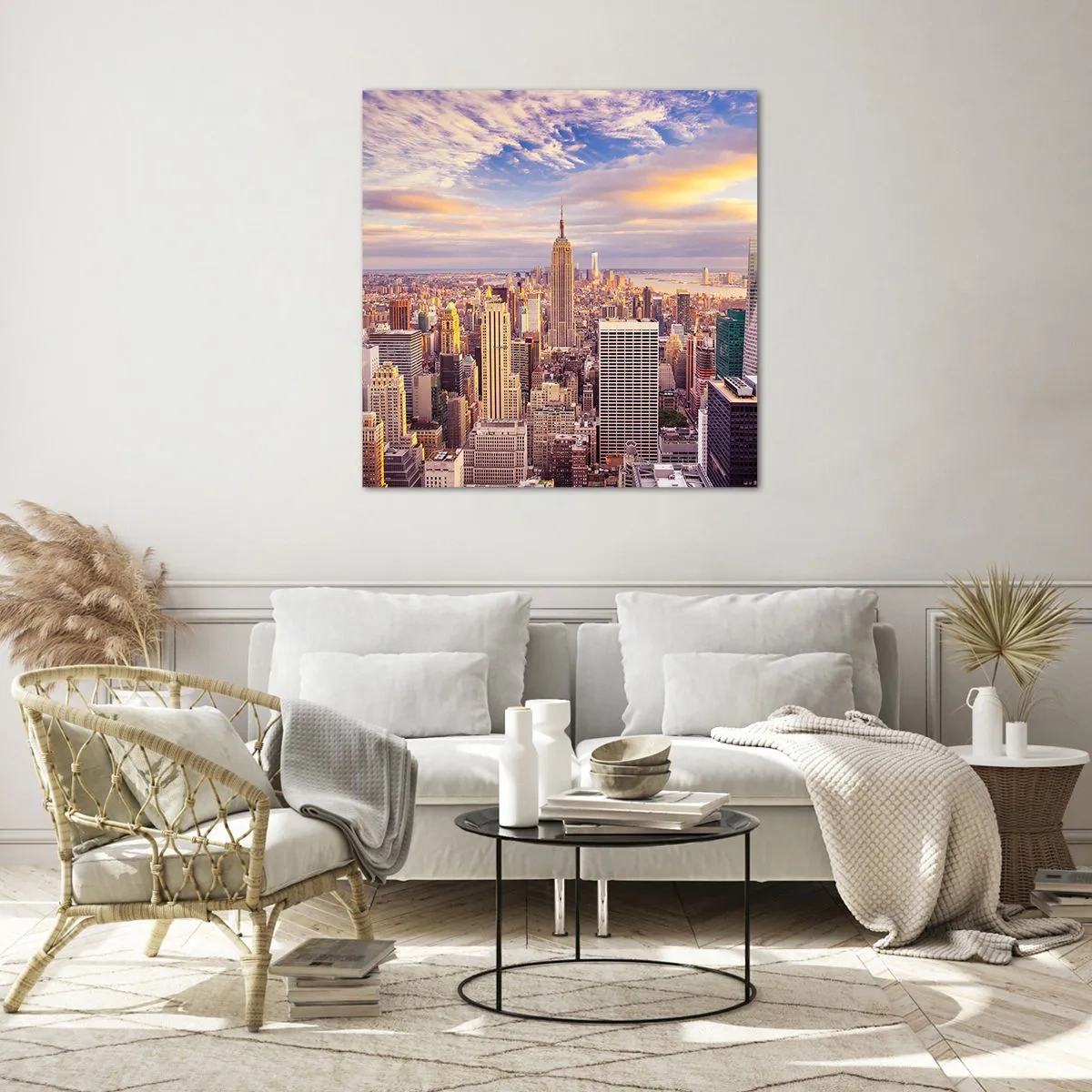 Obraz na szkle - Sięgnąć samych chmur - 60x60 cm