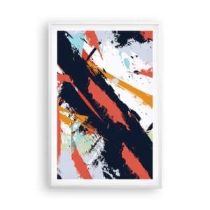 Plakat w białej ramie - Kompozycja dynamiczna - 61x91 cm