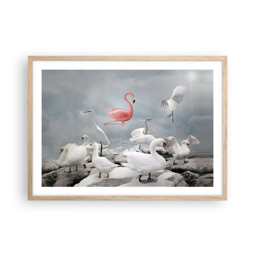 Plakat w ramie jasny dąb - Skąd się tu wziąłem? - 70x50 cm