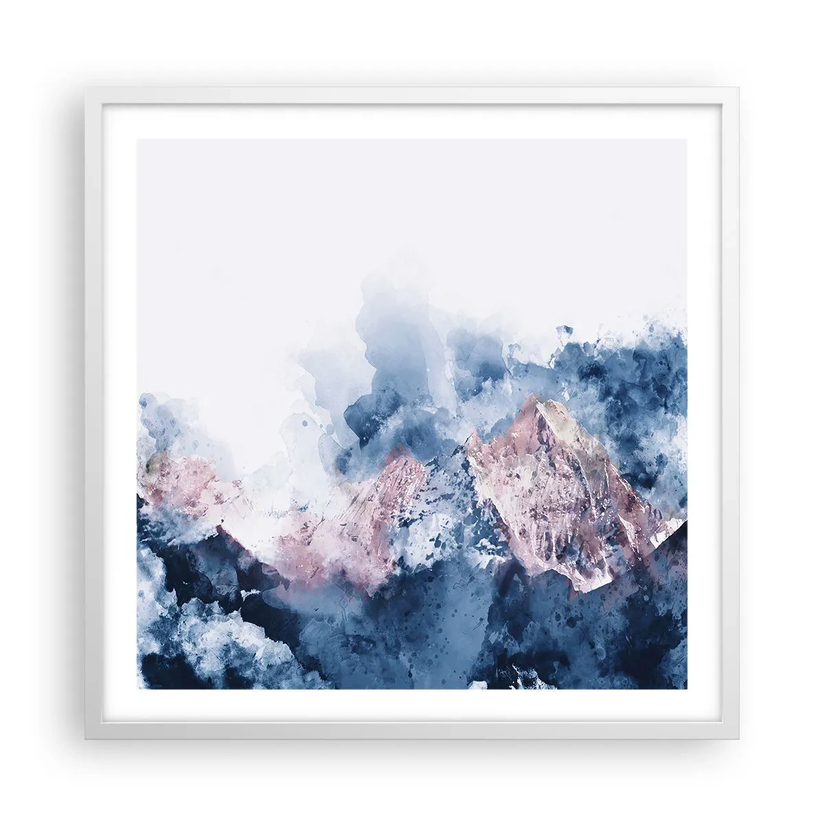 Plakat w białej ramie - To są szczyty! - 60x60 cm