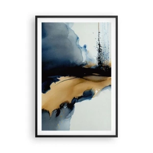 Plakat w czarnej ramie - Za zasłoną - 61x91 cm