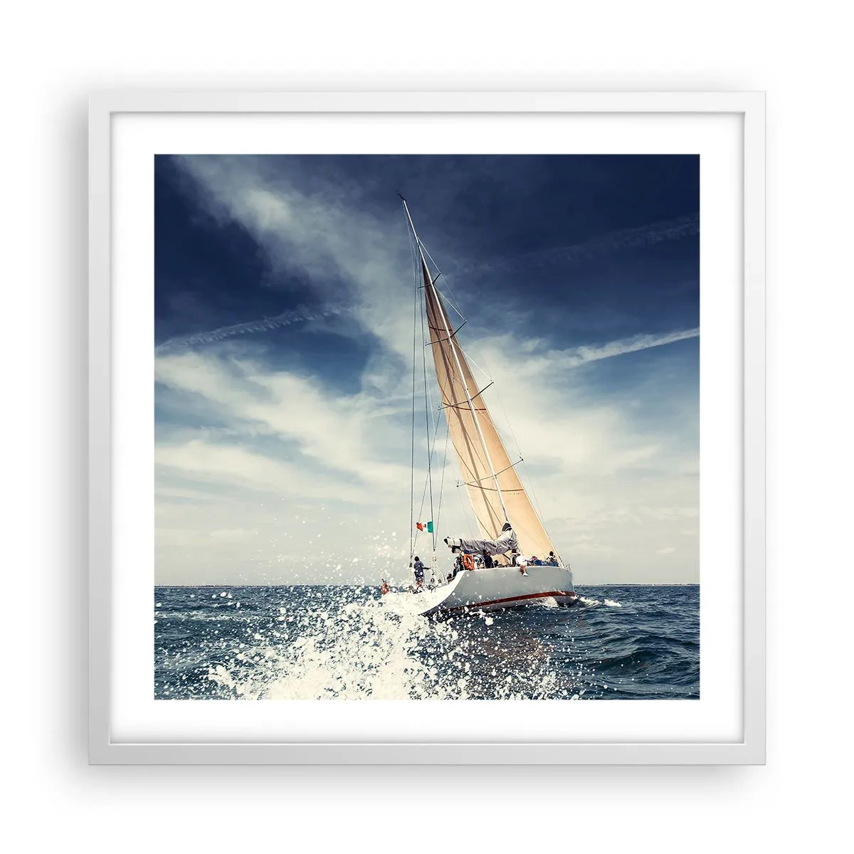 Plakat w białej ramie - Nas nie dogonią! - 50x50 cm