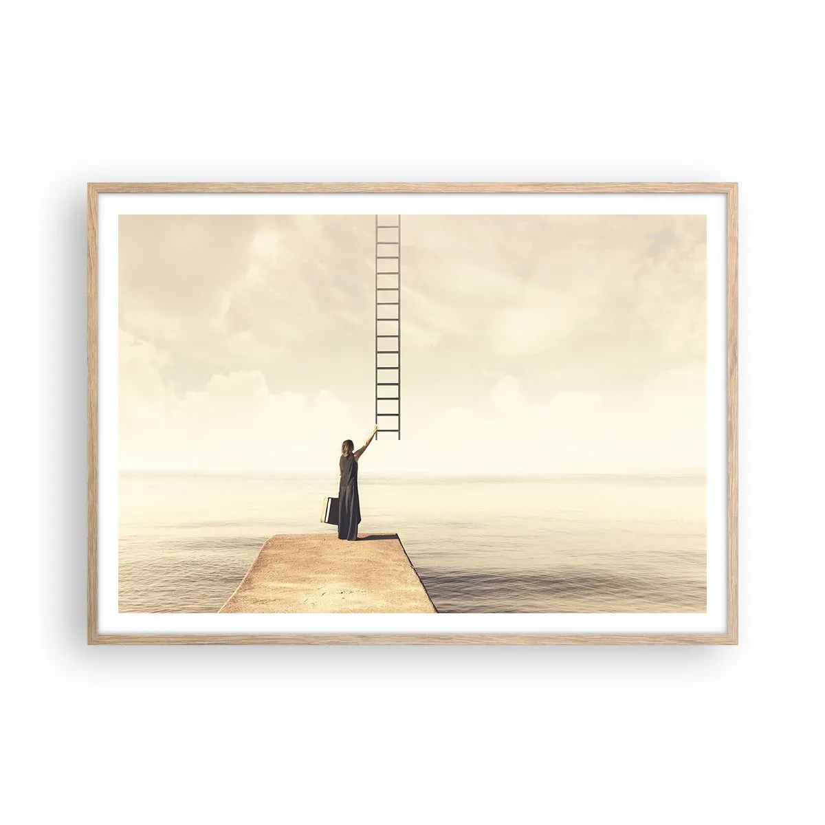 Plakat w ramie jasny dąb - Magiczna podróż - 100x70 cm