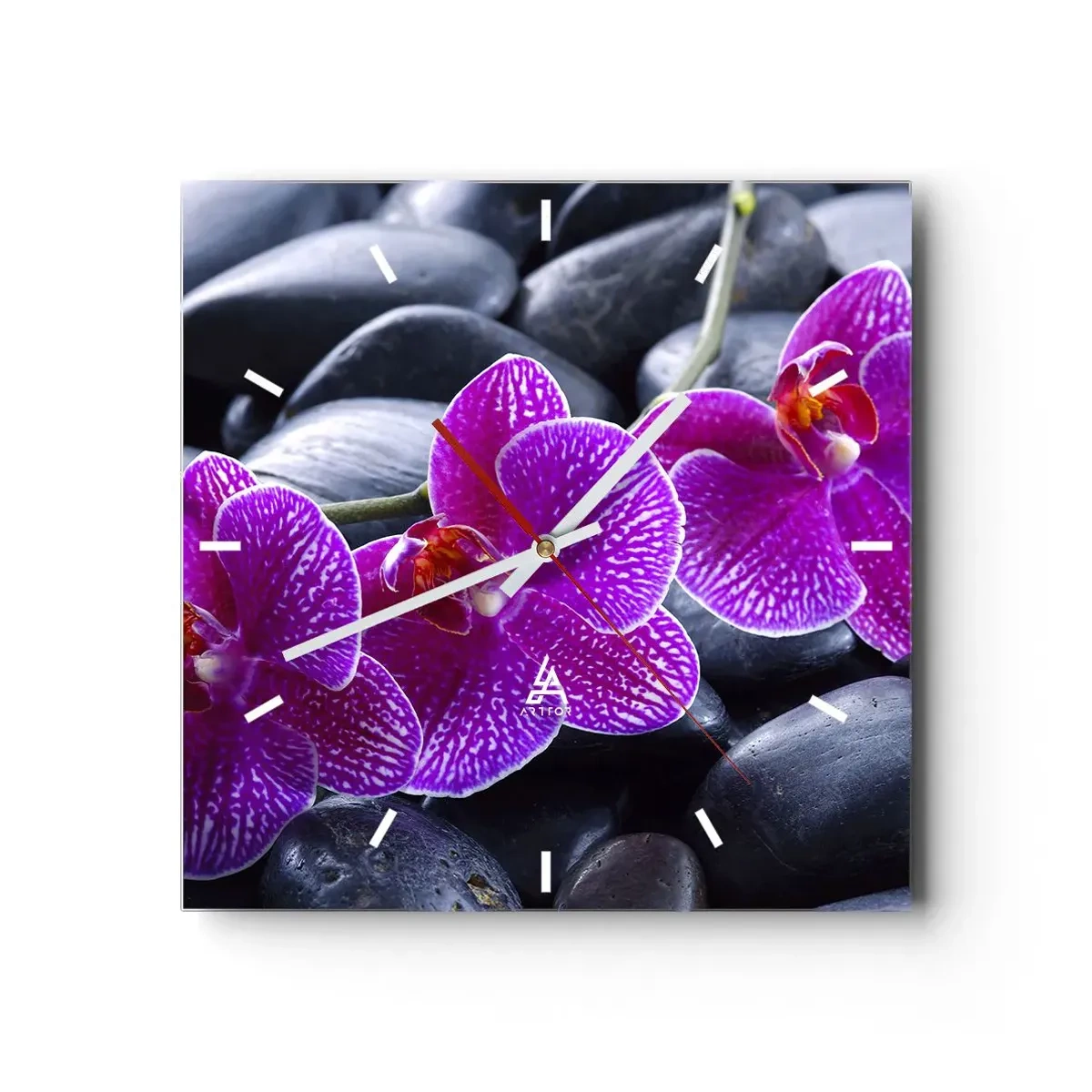 Zegar ścienny - Kamienie pojaśniały z zachwytu - 40x40 cm