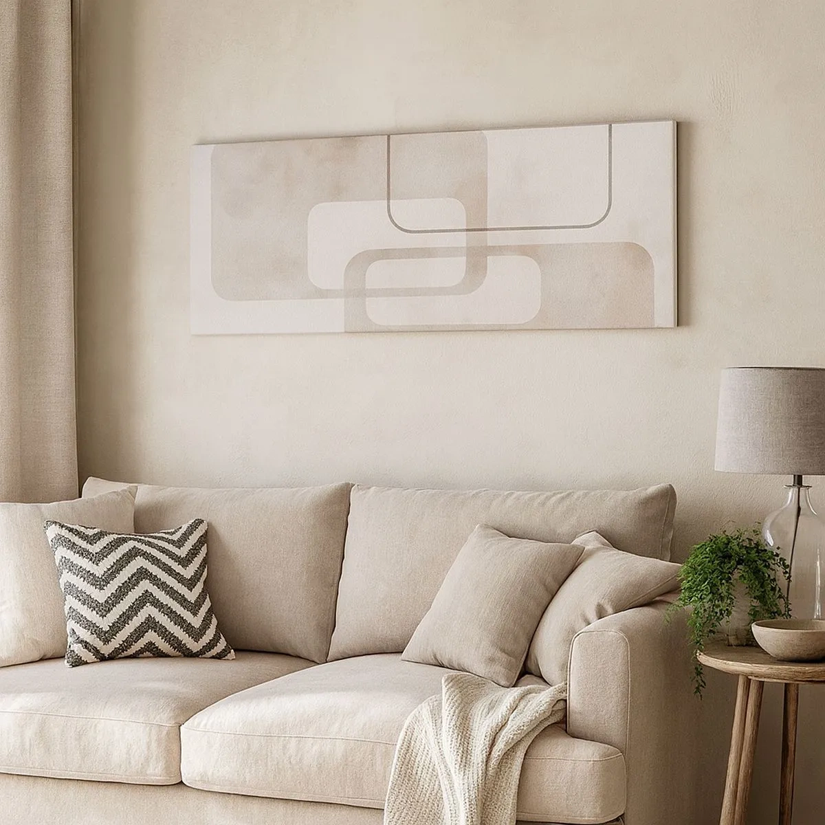 Obraz na płótnie - Geometryczna fuga - 100x40 cm