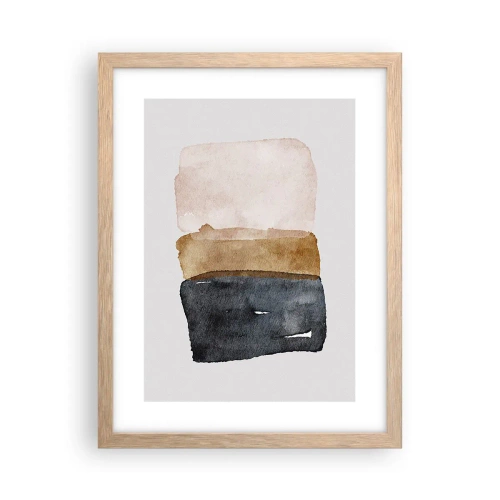 Plakat w ramie jasny dąb - Kompozycja barw ziemi - 30x40 cm