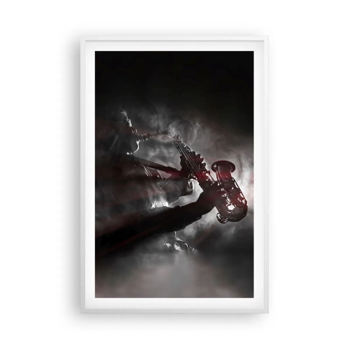Plakat w białej ramie - W oparach jazzu - 61x91 cm