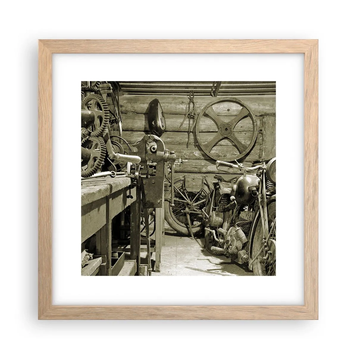 Plakat w ramie jasny dąb - W szopie wuja Władka - 30x30 cm