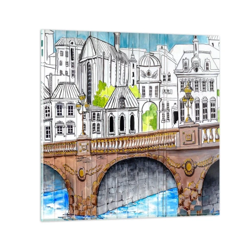 Obraz na szkle - Miasto jak malowane - 50x50 cm