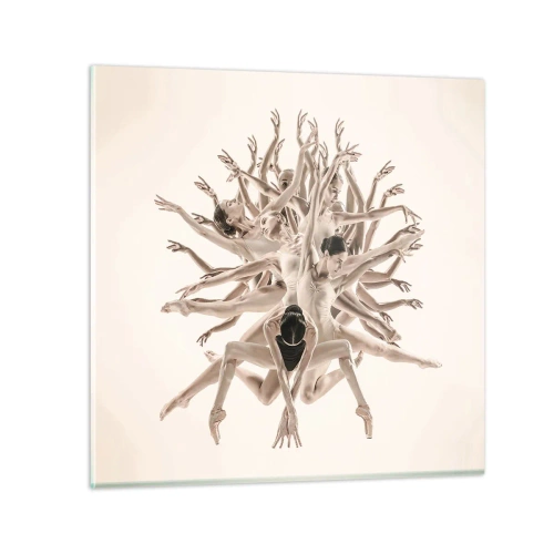 Obraz na szkle - Rozkwitanie w tańcu - 70x70 cm
