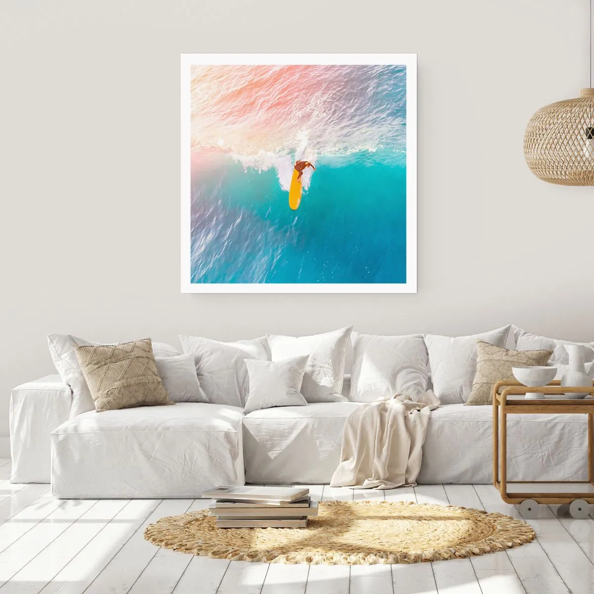 Plakat - Oceaniczny jeździec - 60x60 cm