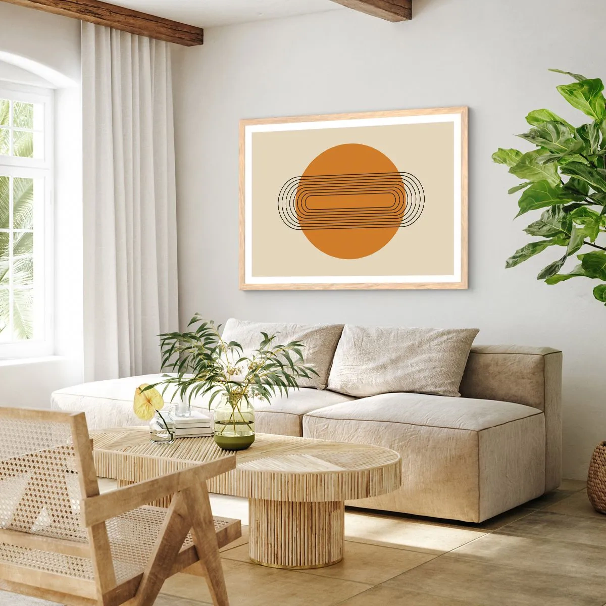 Plakat w ramie jasny dąb - Plan doskonały - 70x50 cm
