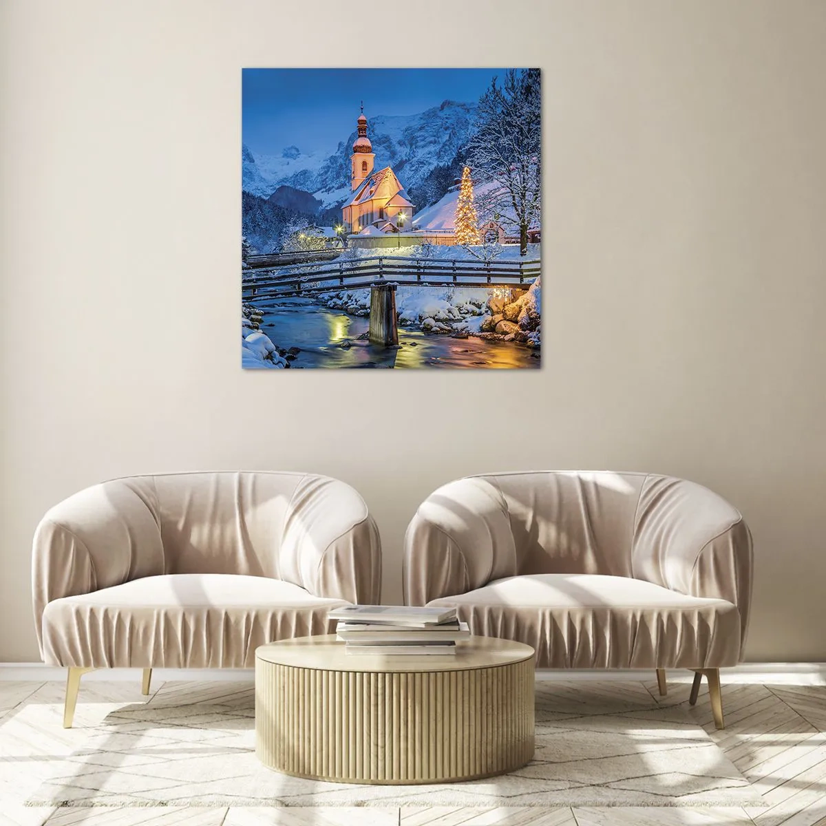 Obraz na szkle - Duch Świąt - 70x70 cm