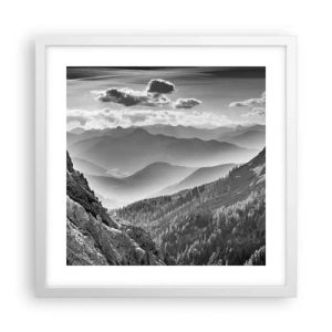 Plakat w białej ramie - Aż po horyzont - 40x40 cm
