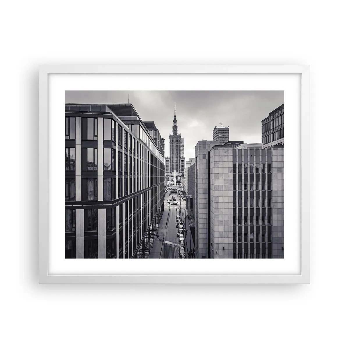 Plakat w białej ramie - Warszawska dolina - 50x40 cm