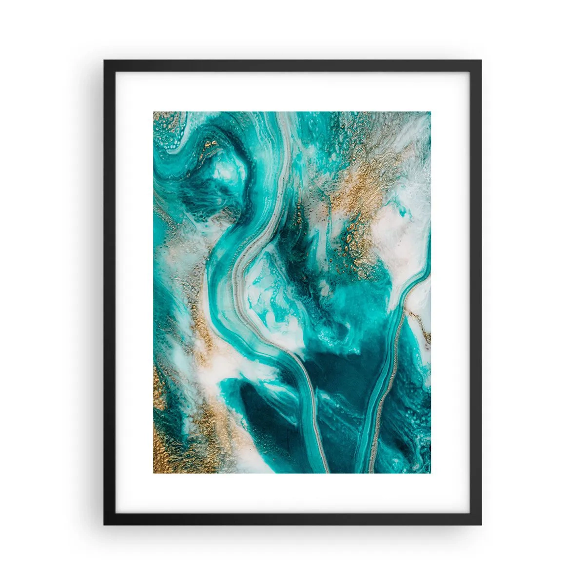 Plakat w czarnej ramie - Rzeka złota - 40x50 cm