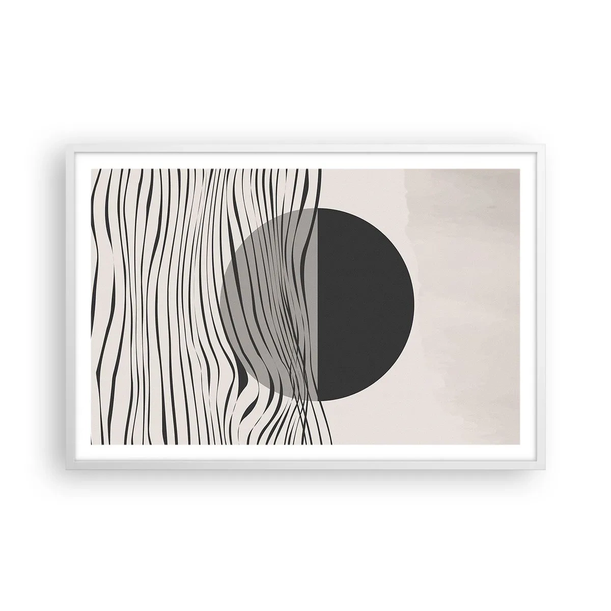 Plakat w białej ramie - Kompozycja połowiczna - 91x61 cm