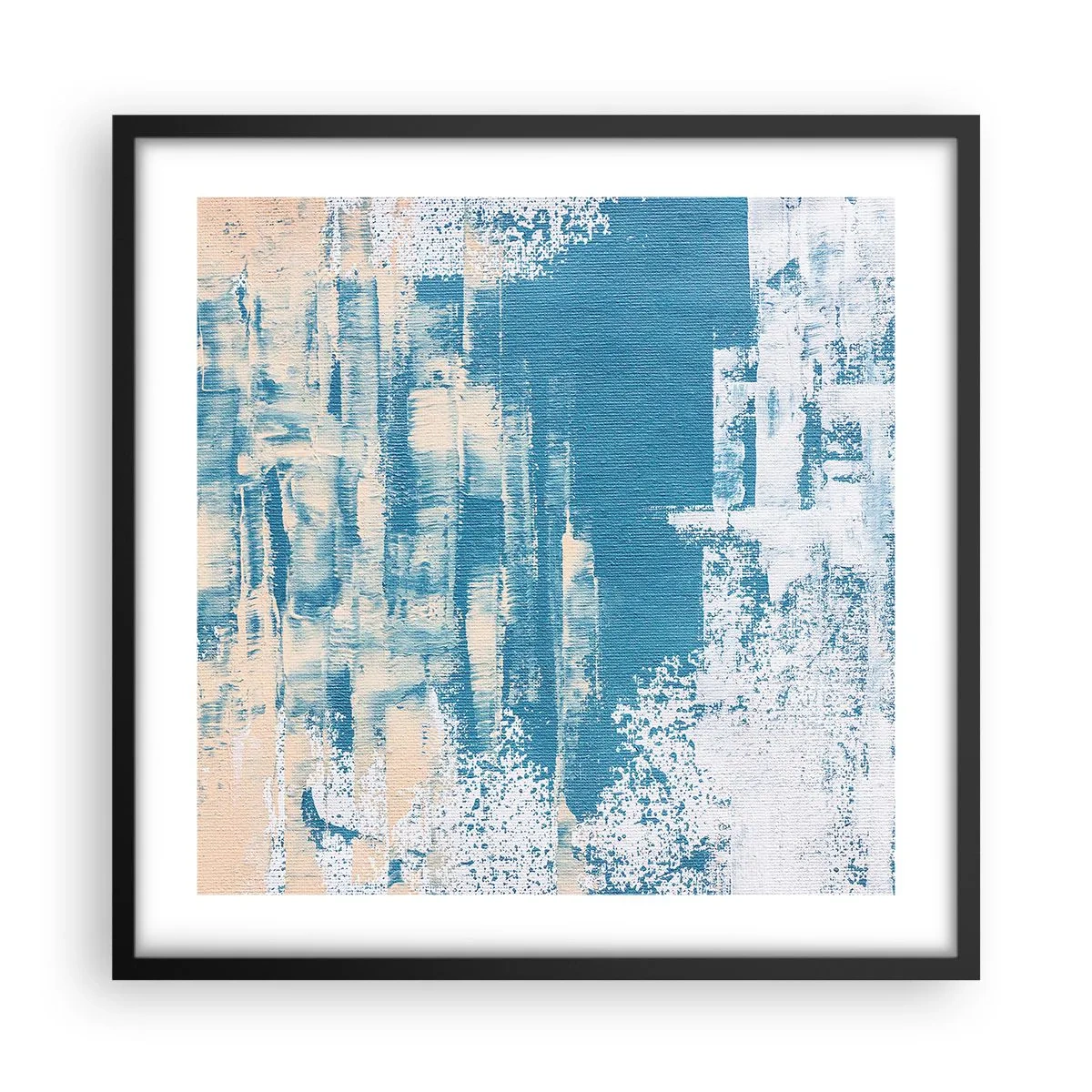 Plakat w czarnej ramie - Przez lodowy sopel - 50x50 cm