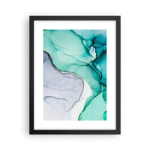 Plakat w czarnej ramie - Studium w turkusie - 30x40 cm