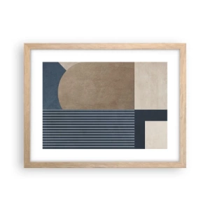 Plakat w ramie jasny dąb - Kompozycja prostoty i krągłości - 40x30 cm