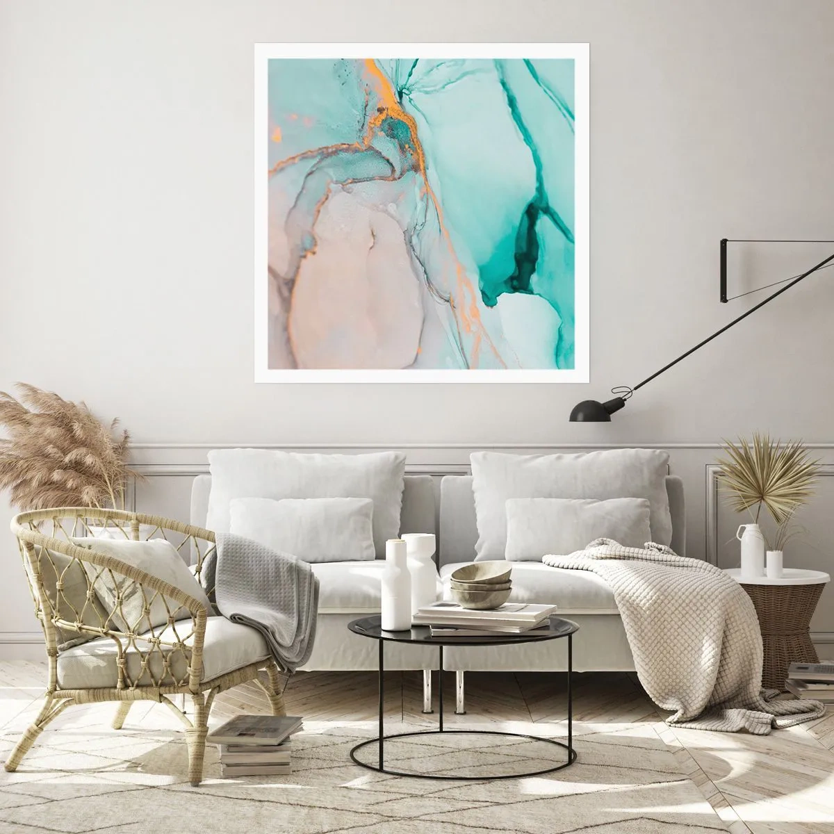 Plakat - Taniec kształtów i barw - 40x40 cm