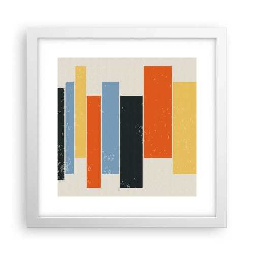 Plakat w białej ramie - Zapis muzyki - 30x30 cm