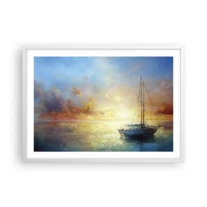 Plakat w białej ramie - W złotej zatoce - 70x50 cm