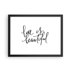 Plakat w czarnej ramie - Czytaj i powtarzaj - 40x30 cm