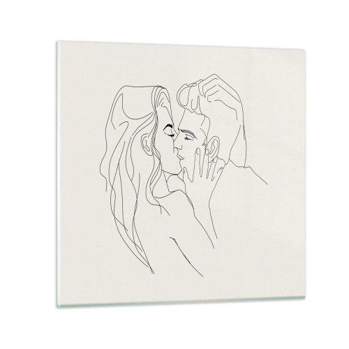 Obraz na szkle - Splątani uczuciem - 60x60 cm