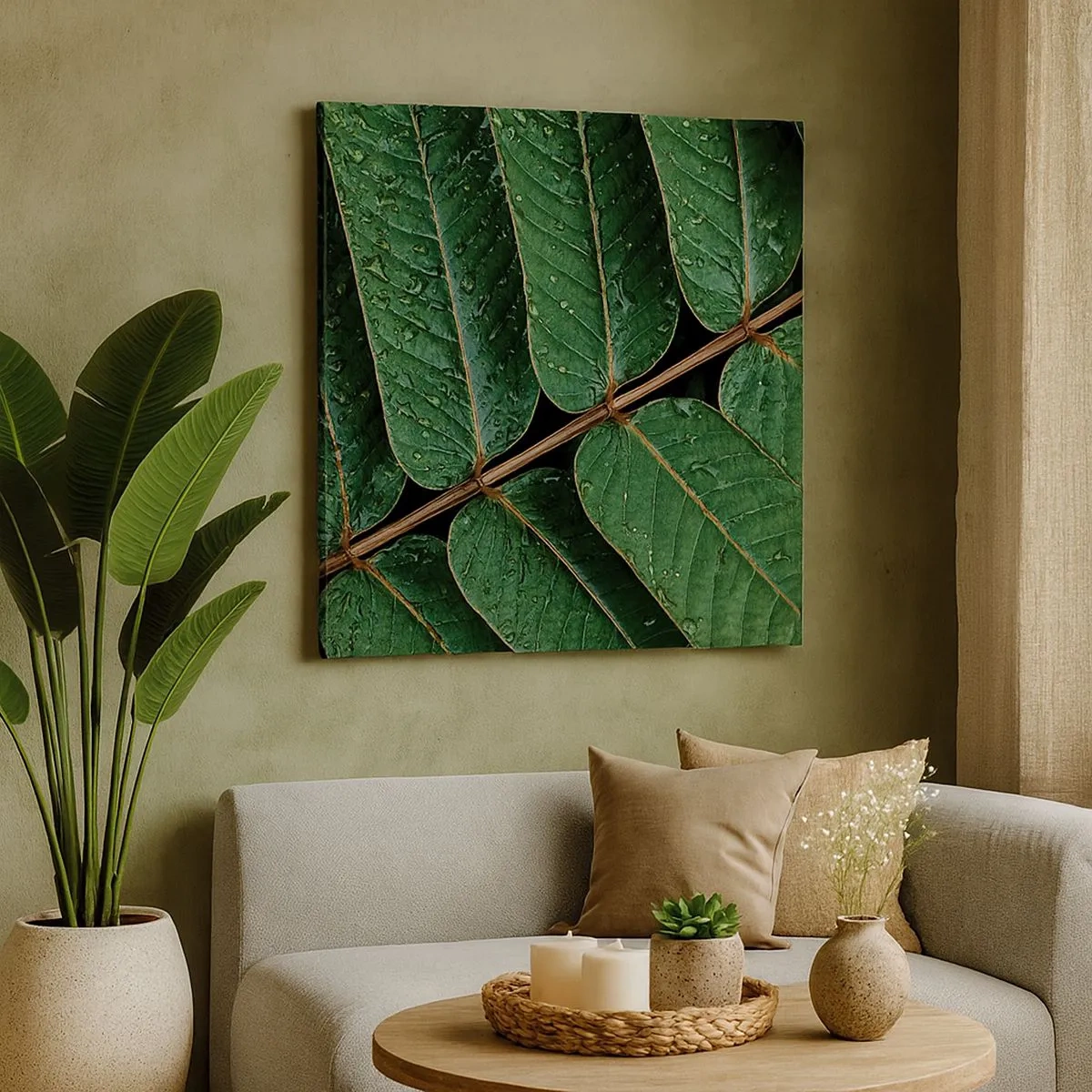 Obraz na płótnie - W zielonym rytmie - 30x30 cm