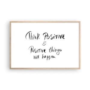 Plakat w ramie jasny dąb - Jak żyć? - 91x61 cm