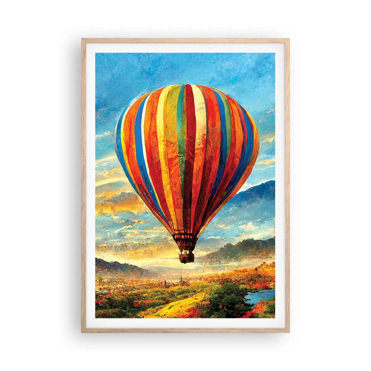 Plakat w ramie jasny dąb - W ciszy widać więcej - 70x100 cm