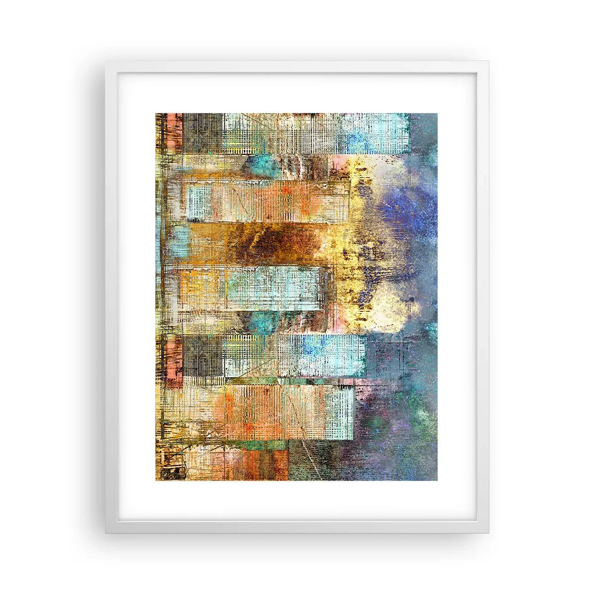Plakat w białej ramie - Słoneczna metropolia - 40x50 cm