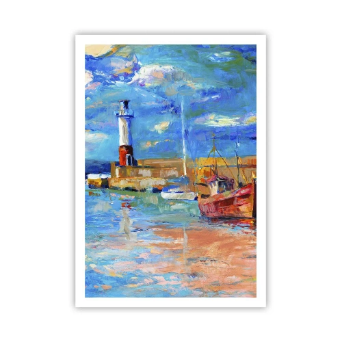 Plakat - Popołudnie w tęczowej zatoce - 70x100 cm