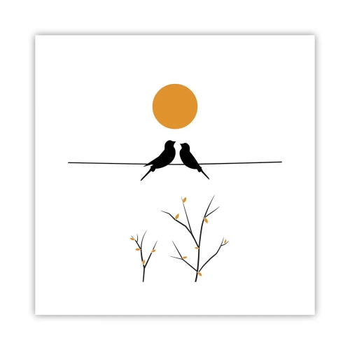 Plakat - Słowiczy wieczór - 30x30 cm