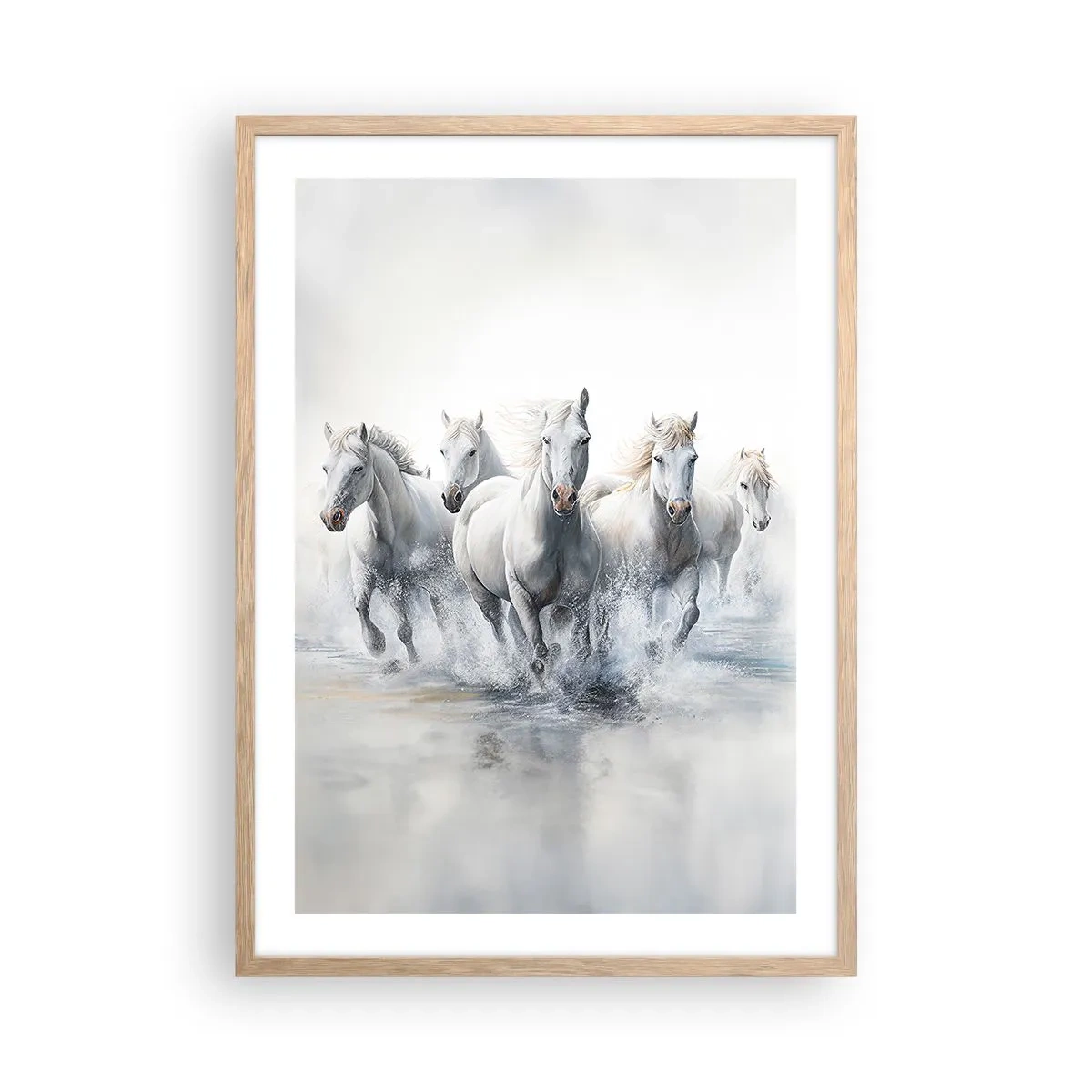 Plakat w ramie jasny dąb - Biała magia - 50x70 cm