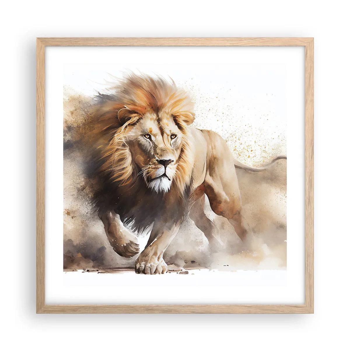 Plakat w ramie jasny dąb - Król ruszył - 50x50 cm