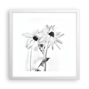 Plakat w białej ramie - Nikt nie chce być sam - 40x40 cm