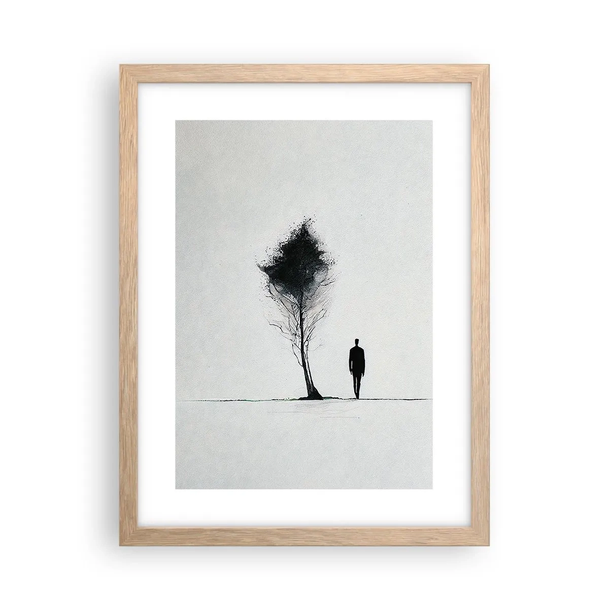 Plakat w ramie jasny dąb - Wszyscy wędrujemy - 30x40 cm