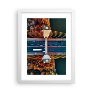 Plakat w białej ramie - ZA wodami, za lasami - 30x40 cm