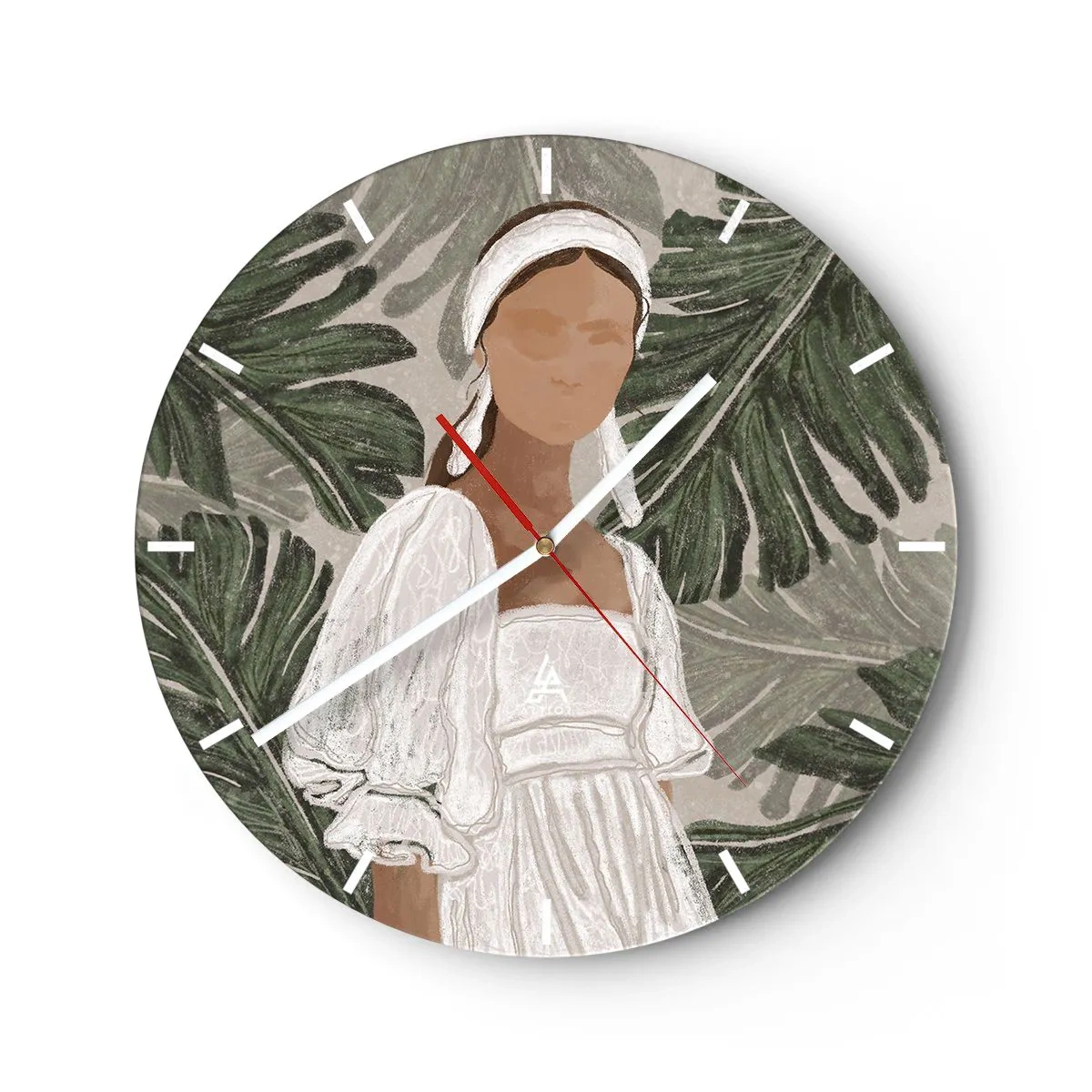 Zegar ścienny - Portret egzotyczny - 40x40 cm