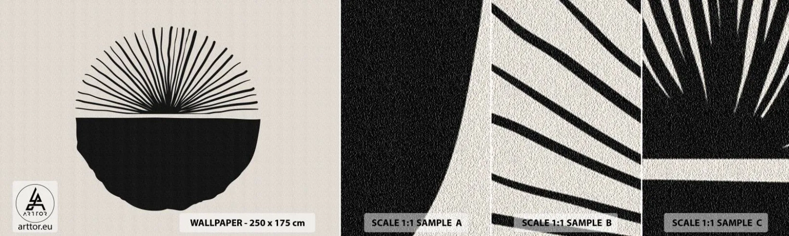 Fototapeta Próbka Samoprzylepna Deluxe Sticker - Wachlarz możliwości - Boho, Minimalistyczny, Szkic - 100x30 cm