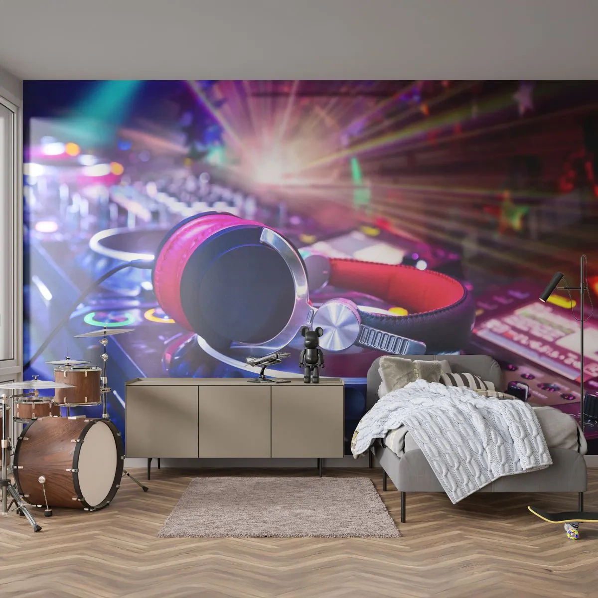 Fototapeta Standard Eco - Będzie, będzie się działo - Muzyka, Studio Muzyczne, Słuchawki - 350x256 cm