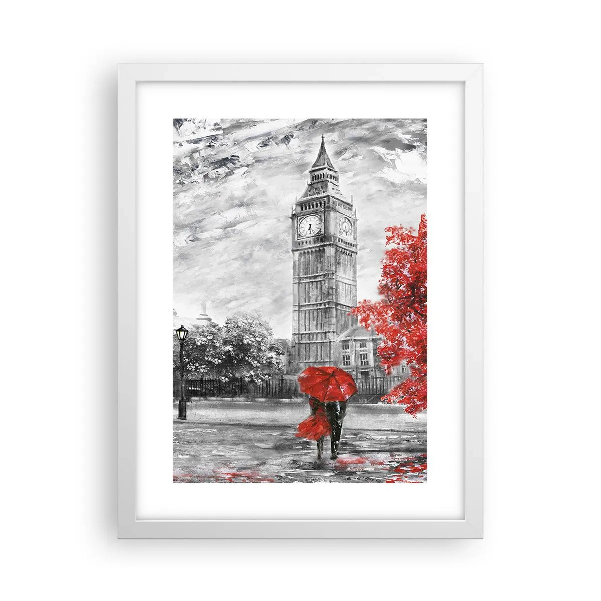 Plakat w białej ramie - Ekscytujący dzień - 30x40 cm