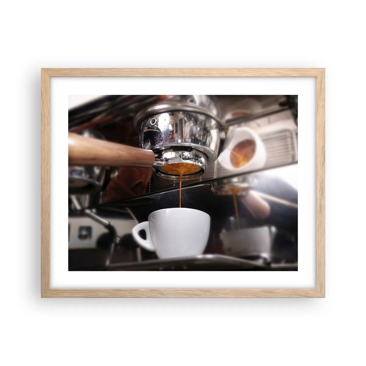 Plakat w ramie jasny dąb - Dobra chwila dnia - 50x40 cm