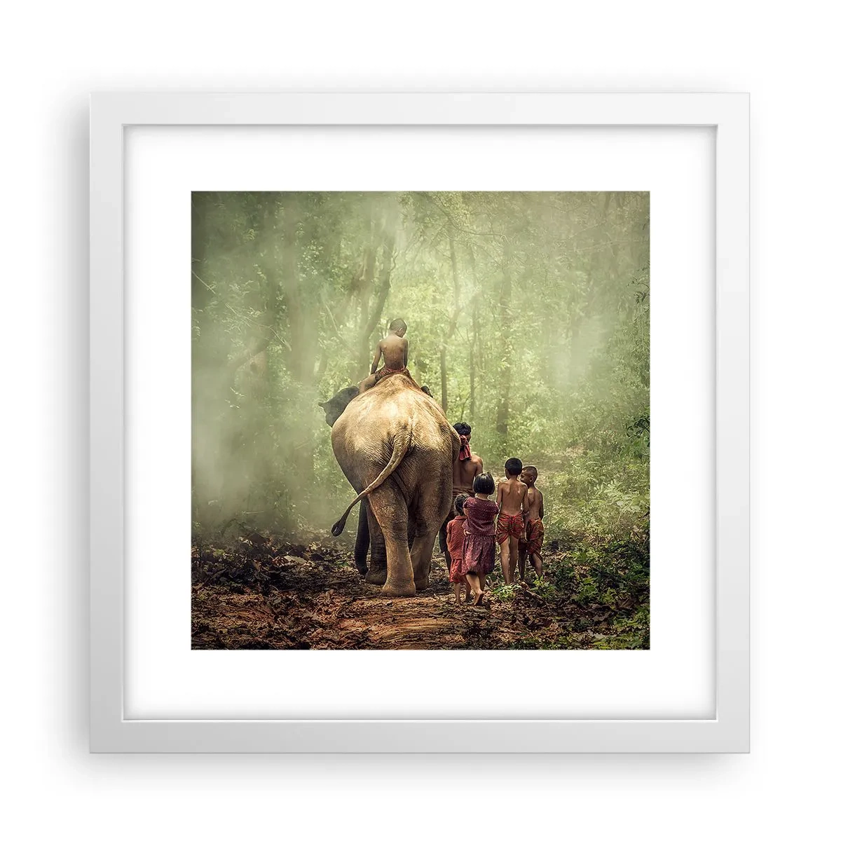 Plakat w białej ramie - Nowa Księga Dżungli - 30x30 cm